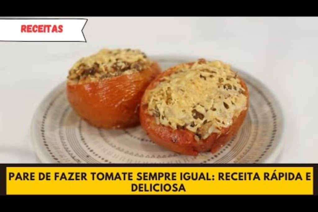 Tomates recheados com bastante queijo para gratinar no forno e surpreender a todos 78 Tomates recheados