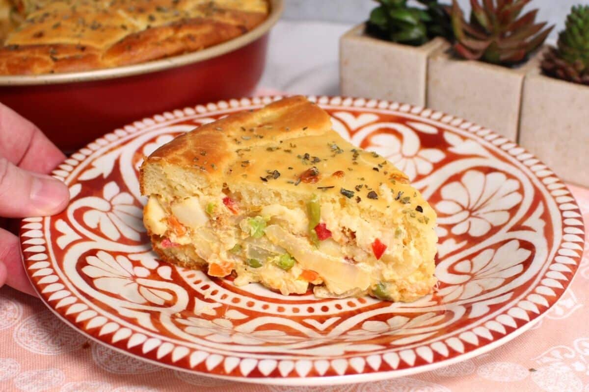 Torta cremosa de palmito feita com um recheio maravilhoso e uma massa bem levinha 9 Torta cremosa de palmito