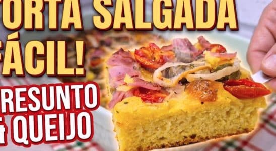 Torta de presunto e queijo
