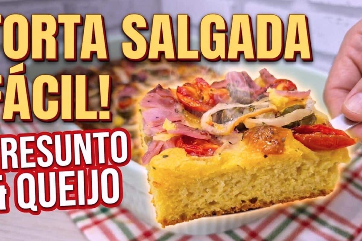 Torta de presunto e queijo feita com uma massa de iogurte levinha e rápida, que todos vão amar 139 Torta de presunto e queijo