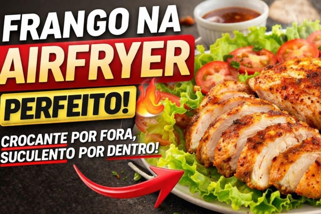 Frango assado na air fryer