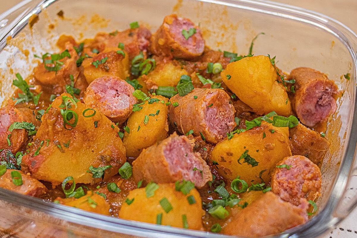 Linguiça com batata