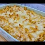 Macarrão gratinado com frango