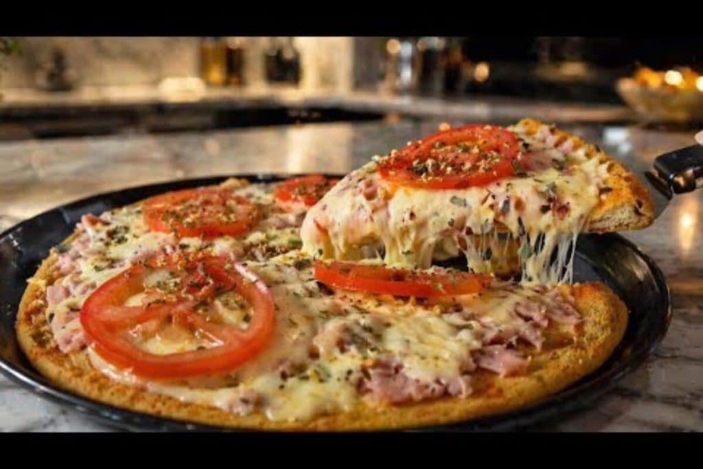 Pizza de frigideira sem trigo
