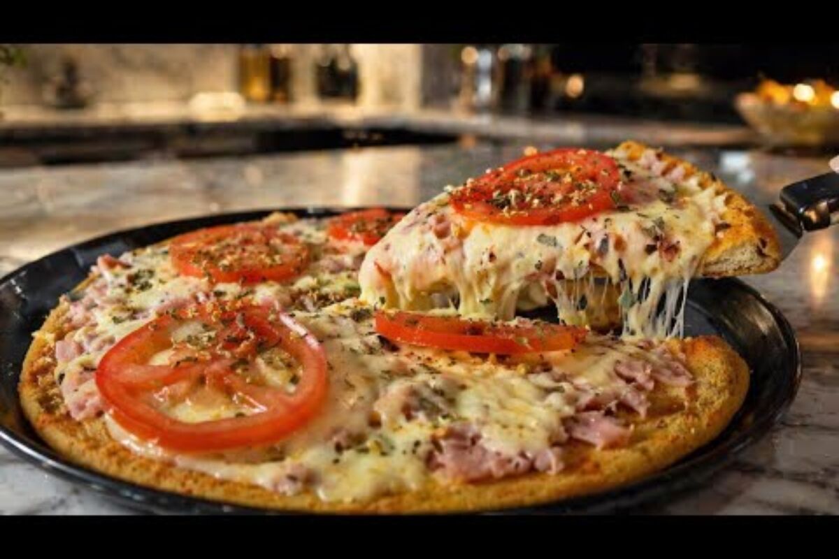 Pizza de frigideira sem trigo