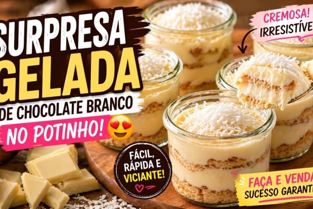 Sobremesa de chocolate branco
