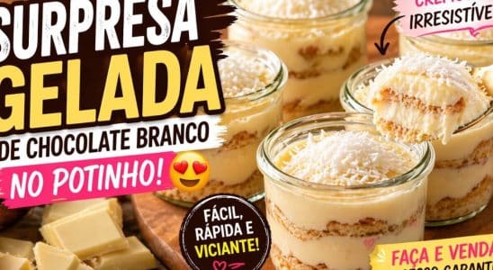 Sobremesa de chocolate branco