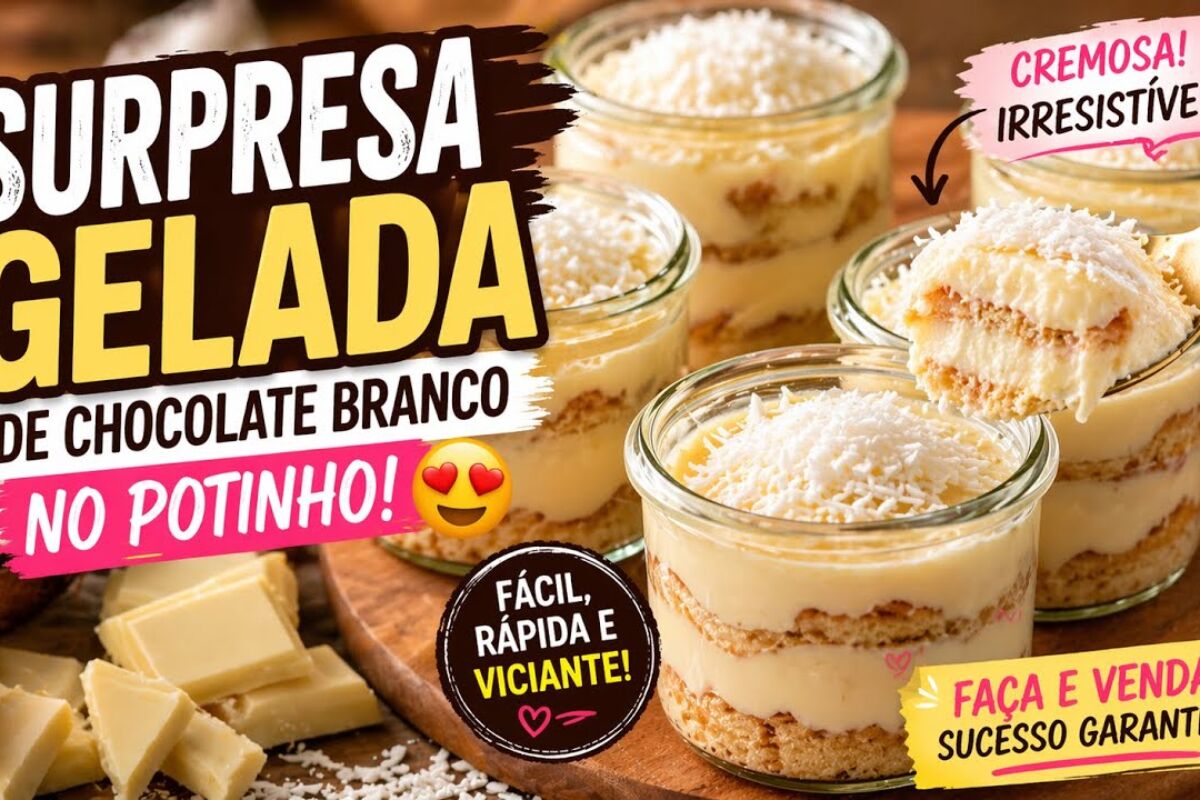 Sobremesa de chocolate branco