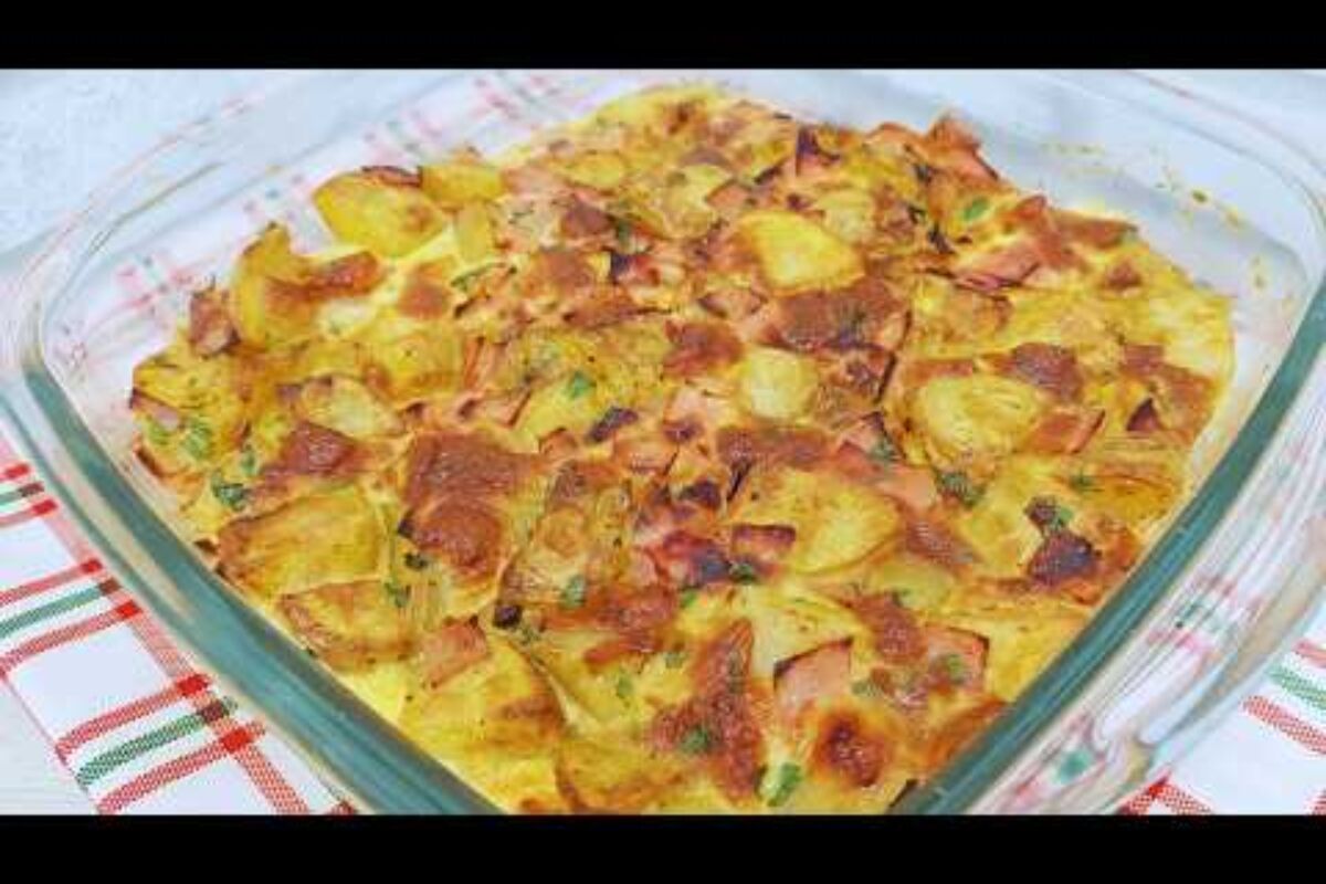 Torta de batata gratinada