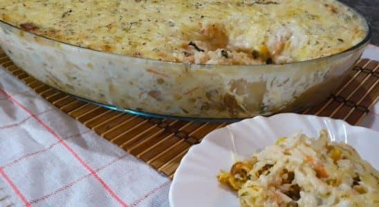 Arroz de forno cremoso