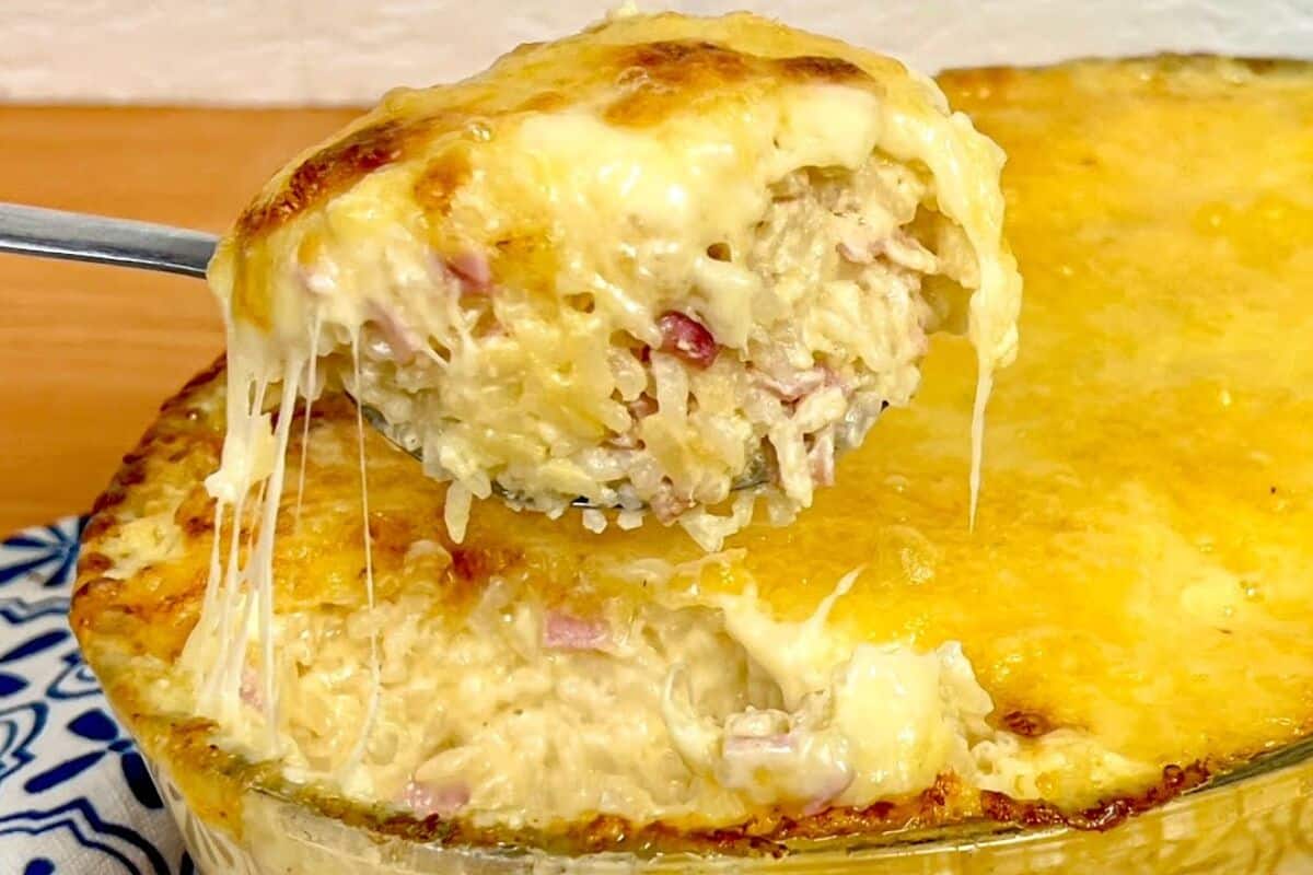 Arroz de forno delicioso e bem recheado, para você surpreender a família e receber muitos elogios 181 Arroz de forno