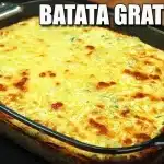 Batata gratinada com bastante queijo que fica pronta em poucos minutos no forno, simples e deliciosa 1 Batata gratinada
