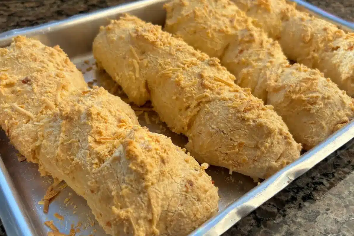 Biscoito de polvilho assado com aquele segredo especial para ficar bem crocante e não murchar 96 Biscoito de polvilho assado