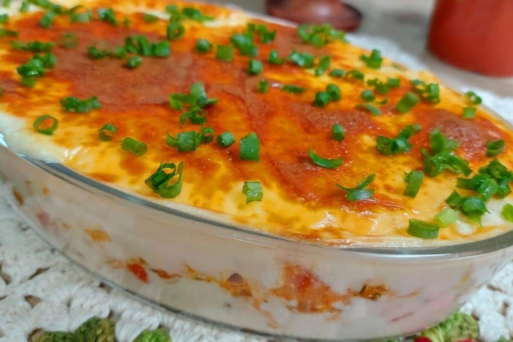 Frango com creme de batata