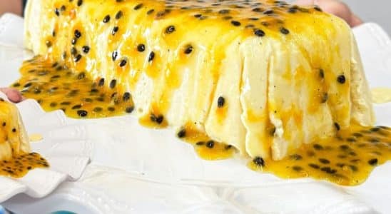 Mousse de corte de maracujá