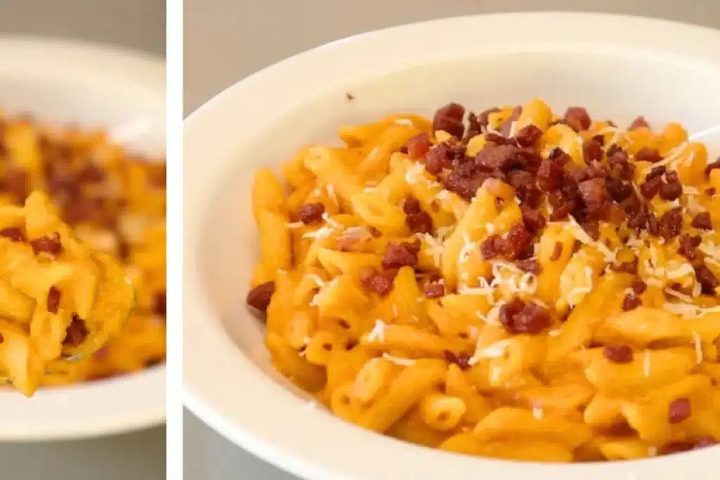 Penne cremoso com bastante queijo derretido feito na panela de um jeito super prático 4 Penne cremoso