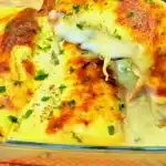 Panqueca de frango com massa leve e um maravilhoso molho de batata com cebola 1 Panqueca de frango