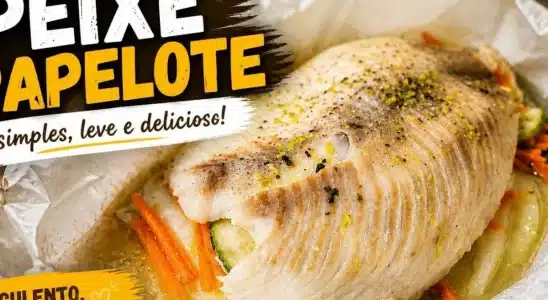 Peixe assado no papelote que fica incrivelmente leve e saboroso, feito com um tempero especial 3 Peixe assado