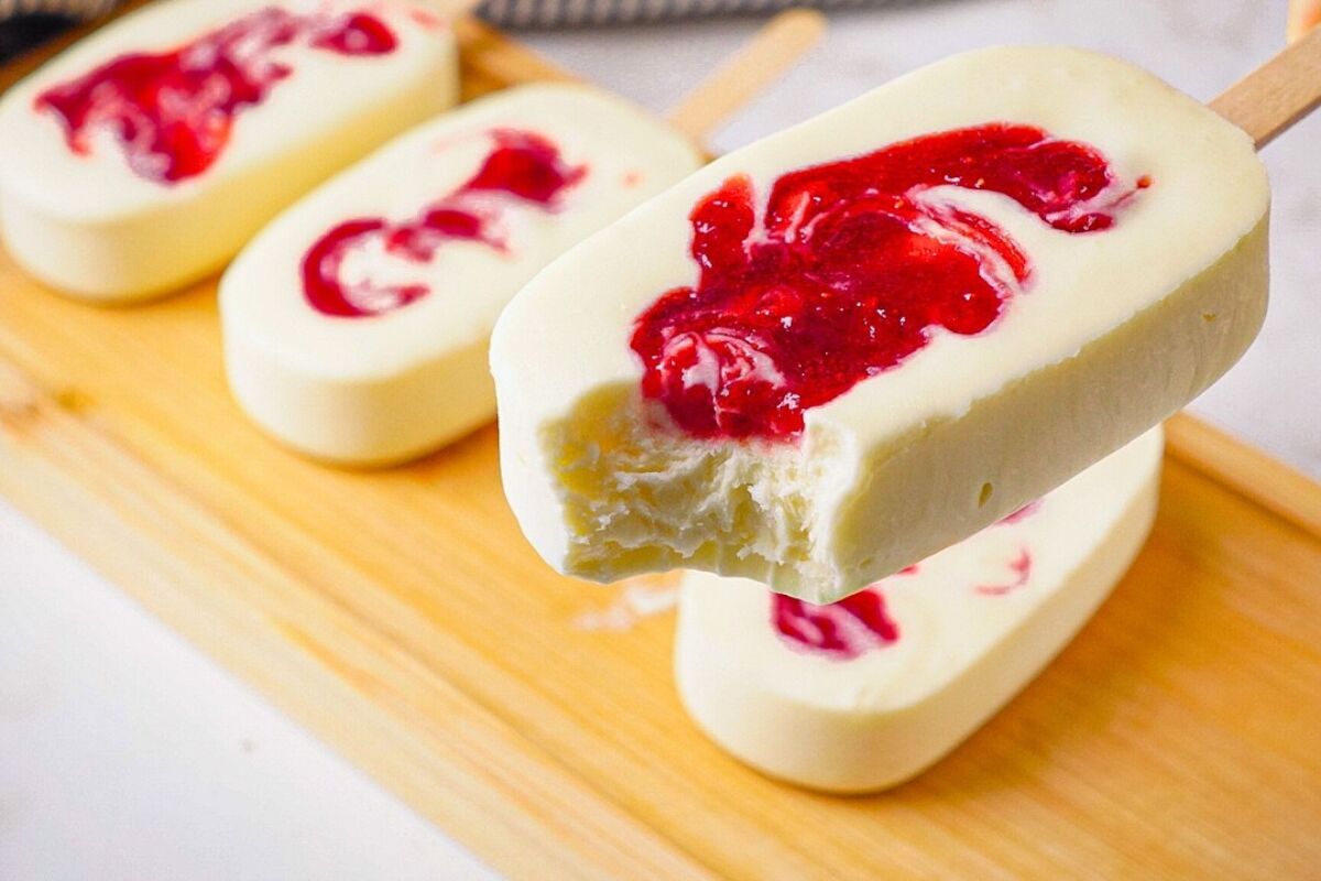 Picolé Caseiro Sabor Cheesecake Cremoso