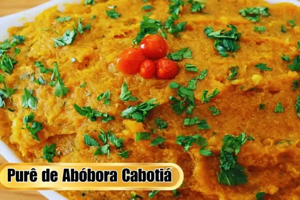 Purê de abóbora cabotiá muito simples de fazer, bem cremoso e delicioso, ideal para acompanhar carnes 4 Purê de abóbora