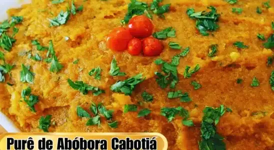 Purê de abóbora cabotiá muito simples de fazer, bem cremoso e delicioso, ideal para acompanhar carnes 4 Purê de abóbora