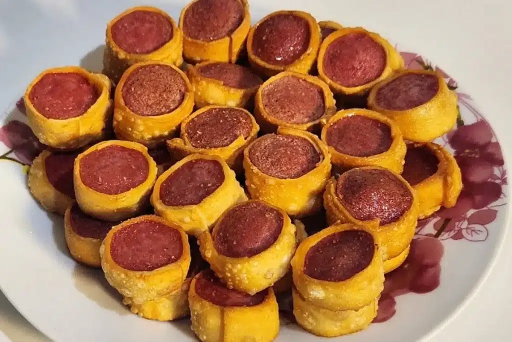 Salgado de 2 ingredientes muito rápido de preparar, um petisco surpreendente e econômico 4 Salgado de 2 ingredientes