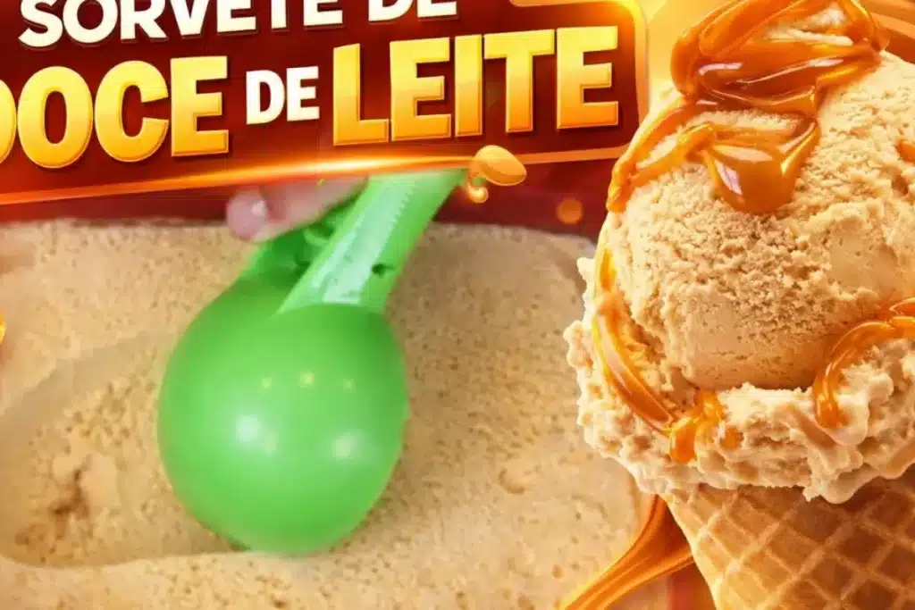 Sorvete de doce de leite fácil e delicioso para você refrescar a tarde de todos com muita cremosidade 4 Sorvete de doce de leite