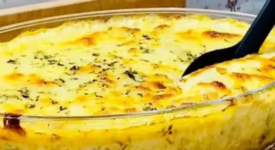 Batata gratinada no forno