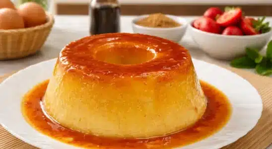 Pudim na panela de pressão