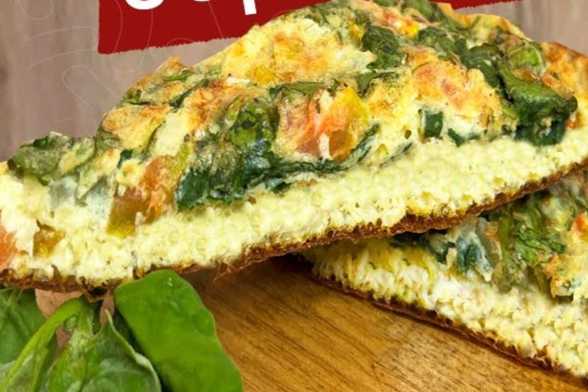 Omelete assado de espinafre preparado no forno para ficar incrivelmente fofo, nutritivo e delicioso 167 Omelete assado de espinafre