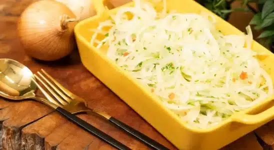 Salada de cebola de churrascaria