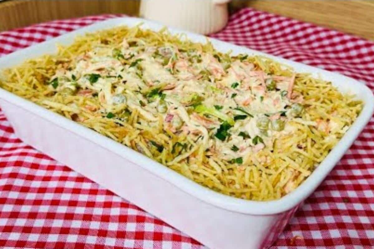 Salpicão de frango que fica extremamente cremoso e leve, perfeito para qualquer ocasião 151 Salpicão de frango