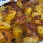 Sobrecoxa assada com batata