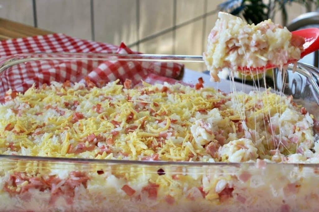 Arroz de forno cremoso com recheio bem caprichado, para uma refeição rápida, fácil e gostosa 180 Arroz de forno cremoso