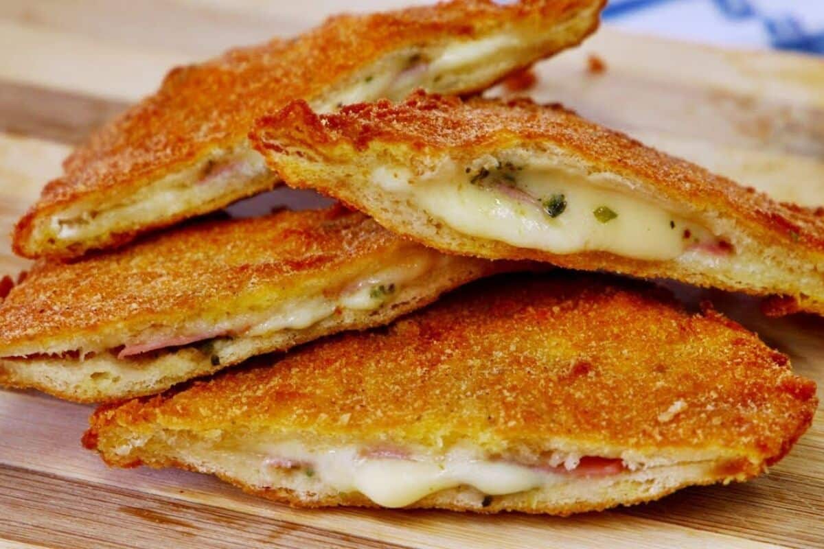 Lanche de pão de forma