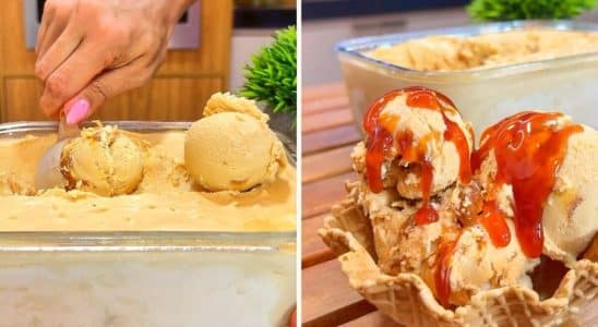 Sorvete com 2 ingredientes