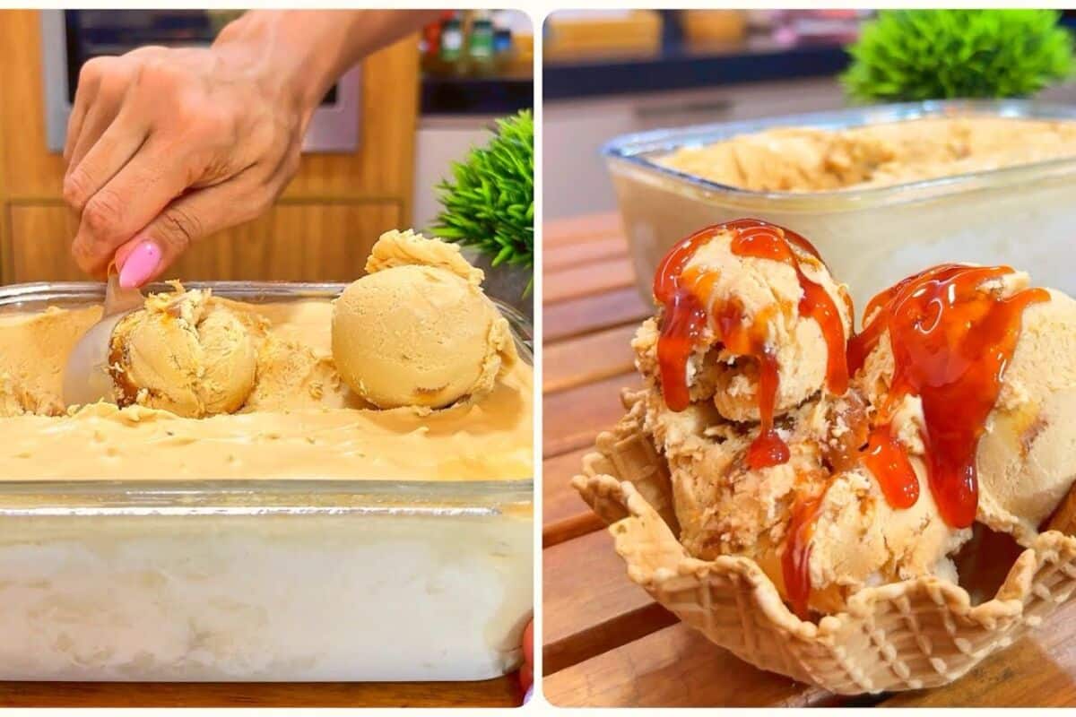 Sorvete com 2 ingredientes
