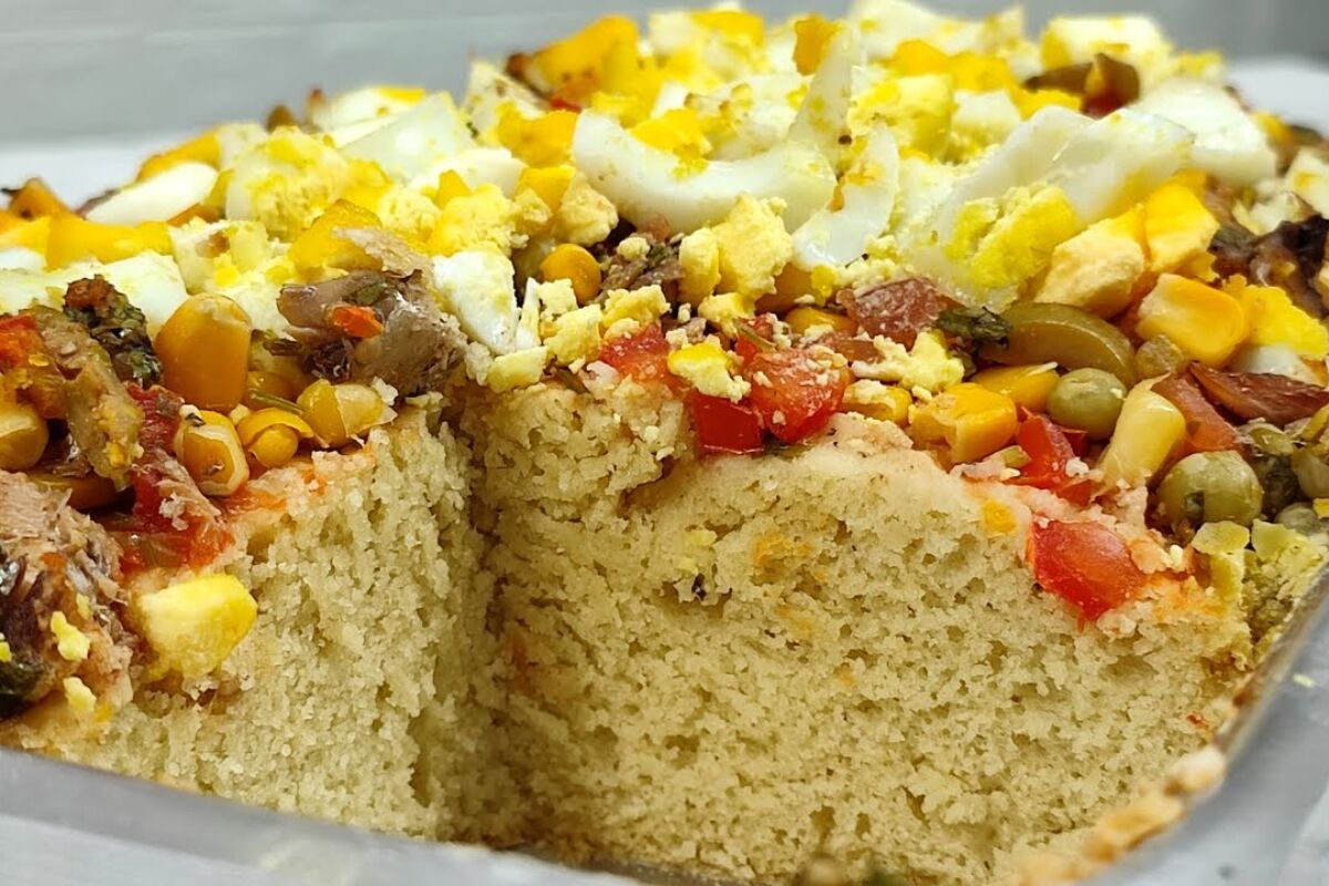 Torta de sardinha feita no liquidificador de um jeito prático e rápido, bem recheada e saborosa 87 Torta de sardinha