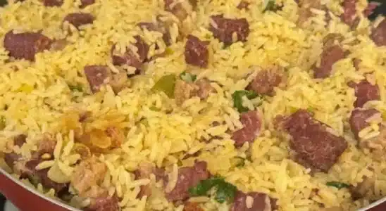 Arroz Maria Isabel tradicional com carne seca bem soltinho, simples e muito saboroso 1 Arroz Maria Isabel