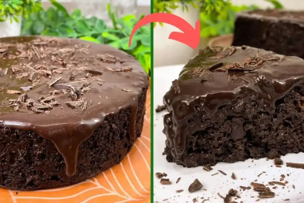 Bolo de chocolate sem glúten feito sem leite e sem açúcar, para você saborear sem sair da dieta 4 Bolo de chocolate sem glúten