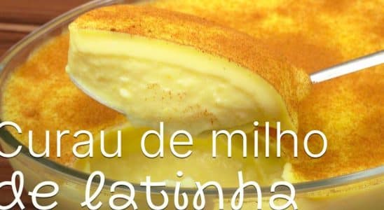 Curau cremoso com milho de latinha