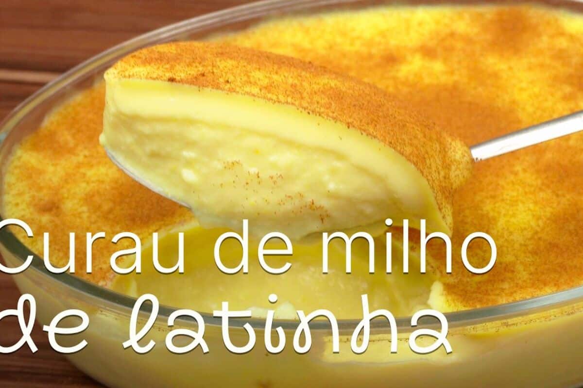 Curau cremoso com milho de latinha
