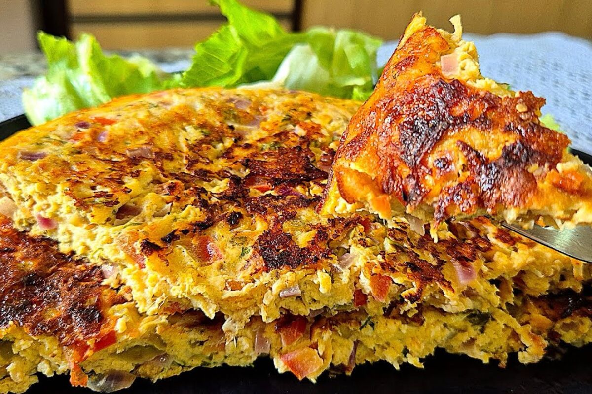 Omelete recheada e bem temperada, uma refeição completa, prática e super saborosa 79 Omelete recheada