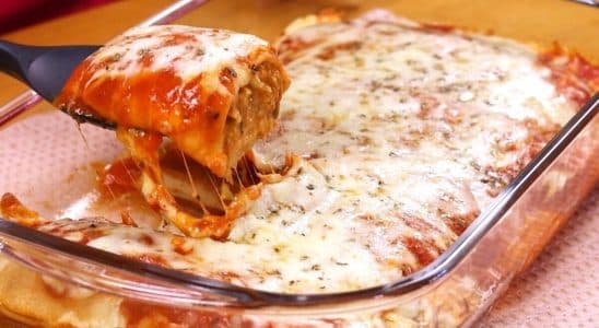 Panqueca de frango cremoso