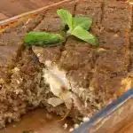 Quibe de forno recheado com queijo derretido bem temperado e fácil, para receber muitos elogios 1 Quibe de forno recheado