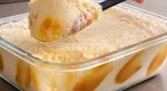 Sobremesa de abacaxi e doce de leite feita no liquidificador sem ir ao fogo, uma gostosura 2 Sobremesa de abacaxi e doce de leite