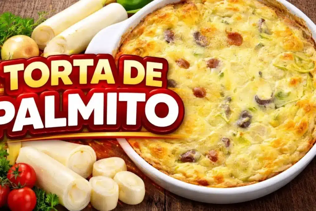 Torta de palmito low carb feita sem farinha de trigo, um lanche leve, saboroso e saudável 4 Torta de palmito low carb