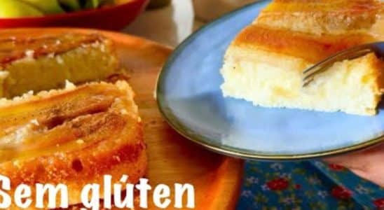 Bolo de banana sem glúten