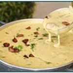 Caldo de batata com calabresa