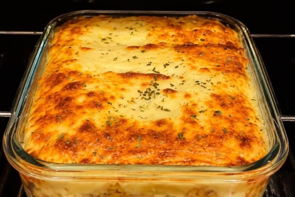 Escondidinho de frango cremoso